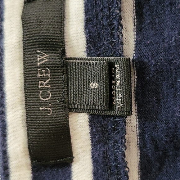 J.Crew Women's Long Sleeve White & Navy Striped Top Size S - Picture 11 of 11